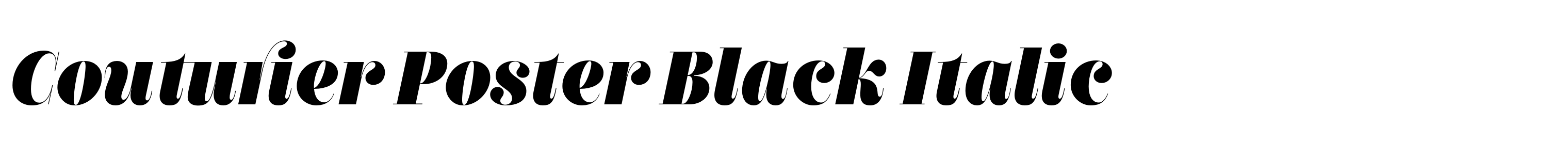 Couturier Poster Black Italic
